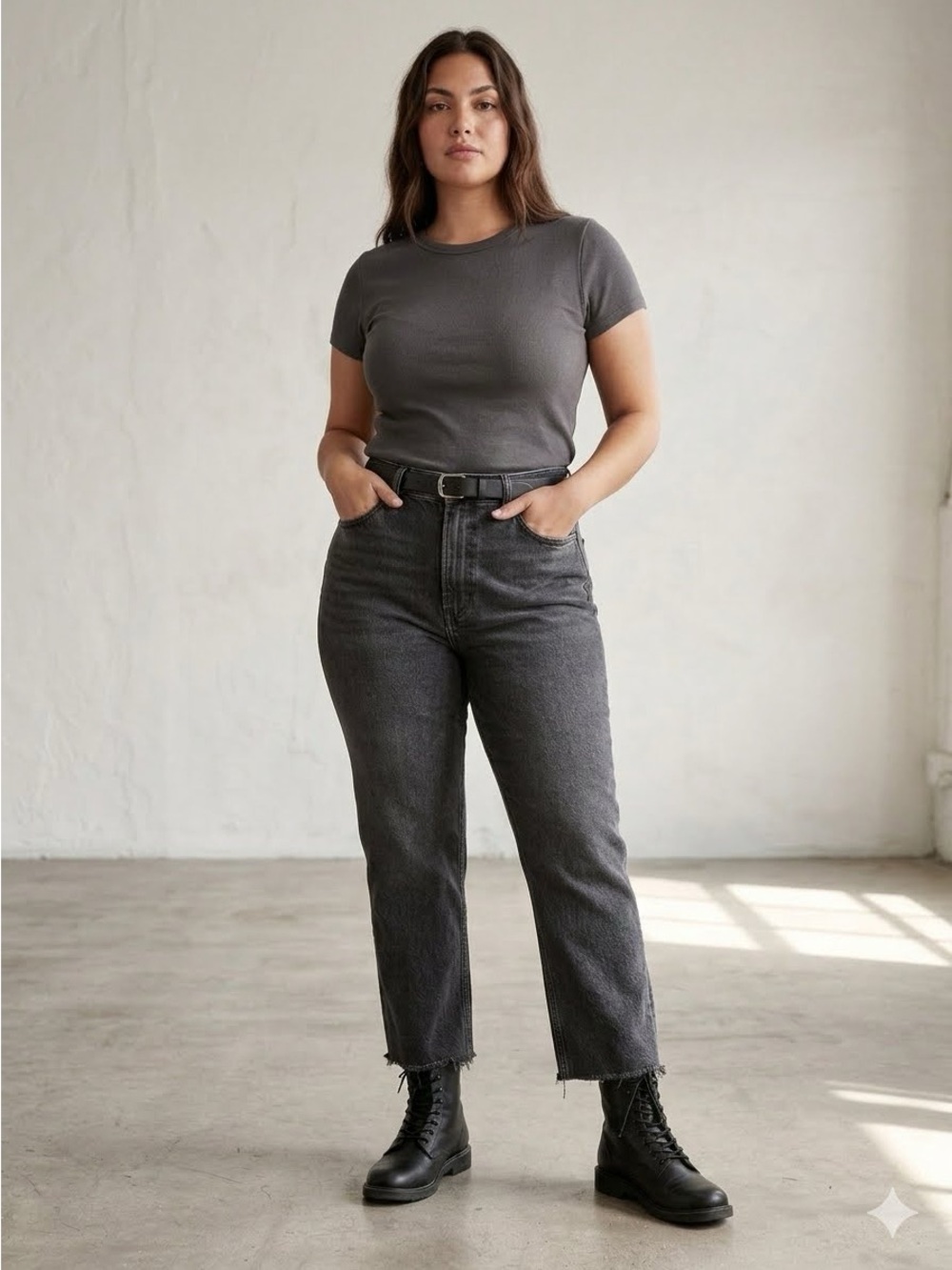 Abercrombie & Fitch Curve Love Ultra High Rise Ankle Straight Jeans Extra Short